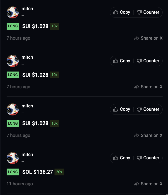 BREAKING NEWS: <a href="/idrawline/">mitch</a> is 10x Long $SOL &amp; $SUI on OX.FUN <a href="/OXFUNHQ/">OX.FUN</a>