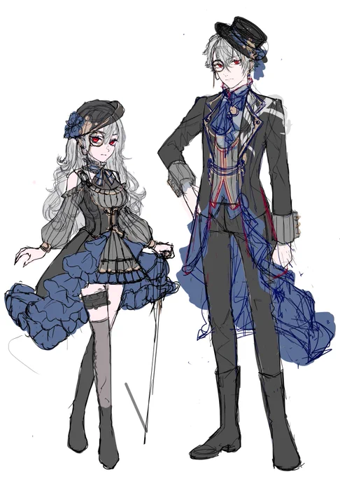 #皆さんラフと塗った後を見せてください 