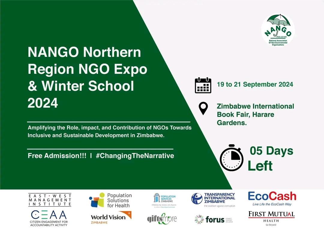 Simukaupenye Zim (@simukaupenye) on Twitter photo <a href="/simukaupenye/">Simukaupenye Zim</a> will be attending the #NANGOZimbabwe Northern Region NGO Expo & Winter School! 🚨
📅 Date: 19-21 September 2024
📍 Venue: ZIBF Grounds, Harare Gardens
⏰ Time: 9:00 AM - 4:30 PM
#ngoexpo2024 #changingthenarrative #civicspacematters <a href="/CEAAZim/">CEAA Zimbabwe</a> <a href="/simukaupenye/">Simukaupenye Zim</a> will be attending the #NANGOZimbabwe Northern Region NGO Expo & Winter School! 🚨
📅 Date: 19-21 September 2024
📍 Venue: ZIBF Grounds, Harare Gardens
⏰ Time: 9:00 AM - 4:30 PM
#ngoexpo2024 #changingthenarrative #civicspacematters <a href="/CEAAZim/">CEAA Zimbabwe</a>