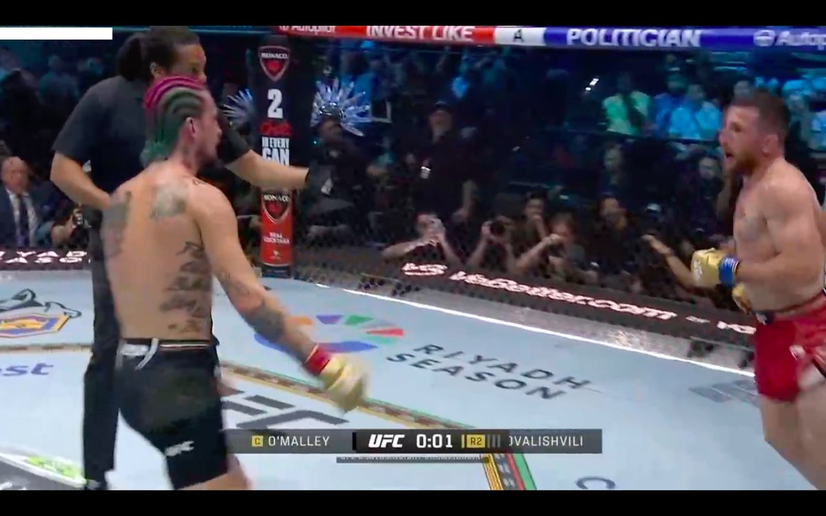 bizarre exchange merab kisses omally than sugar hits him in back of head #ufcnoche #UFC306