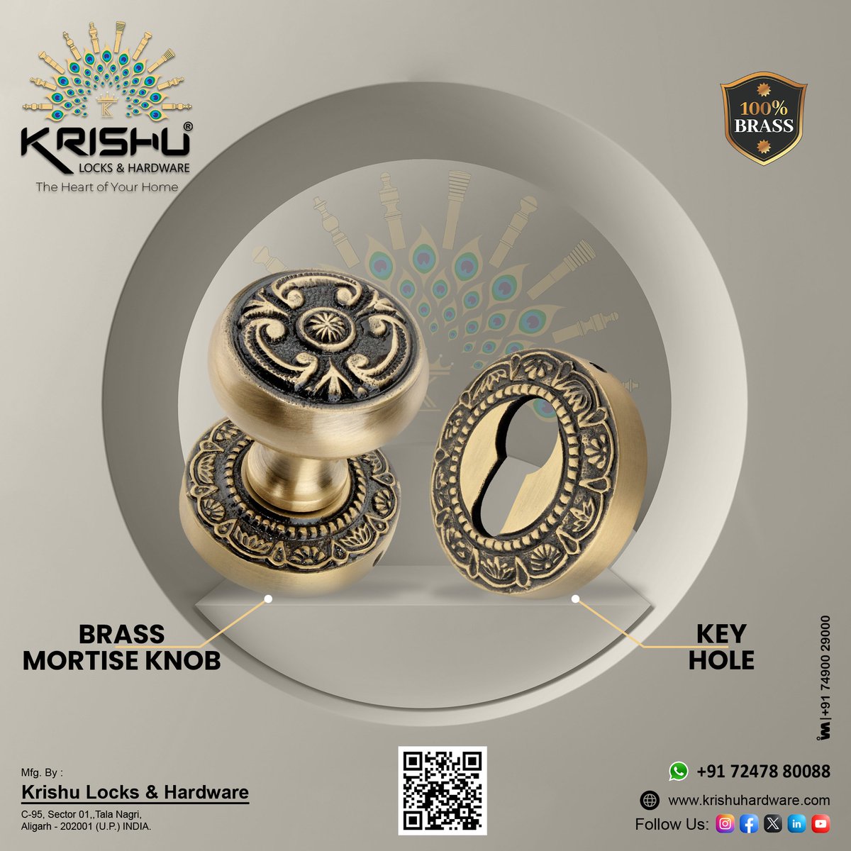 ibais_hardware's tweet photo. KRISHU LOCKS & HARDWARE (ALIGARH)
For enquiry via WhatsApp click:
https://t.co/lH2UBQhBAe
CEO Mrs. Supriya Arora - 72478 80088
#brassknob #brasshardware #keyhole #doorkeyhole #hardwarefitting #dooraccessories
.
@ibais_hardware https://t.co/KVF5zfnFze