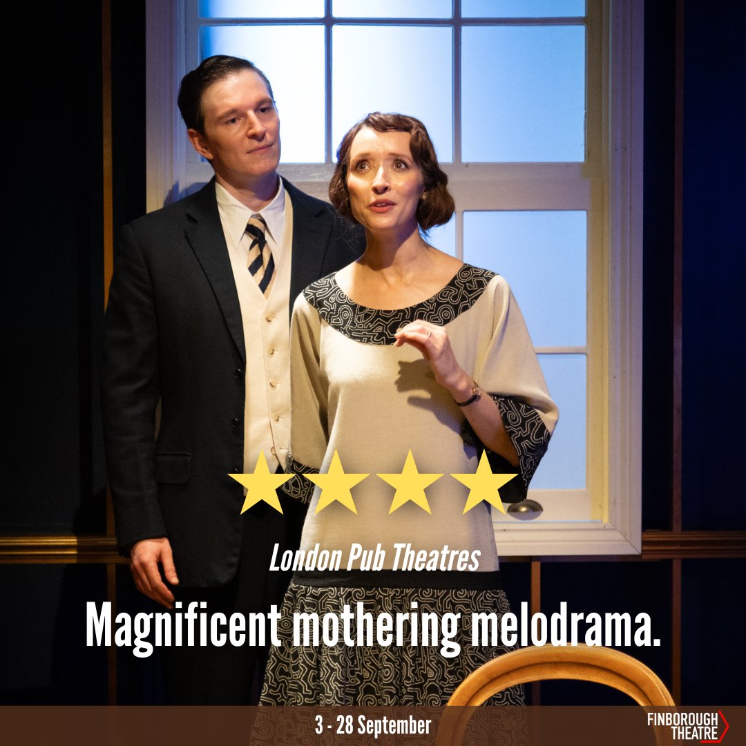finborough's tweet photo. “Magnificent mothering melodrama… terrific cast and unforgettable characters who will stay with you long after the long play is over.” 📣
Get your tickets for The Silver Cord now: https://t.co/IAHp0j0IiA.
#uktheatre #sidneyhoward #whatsonlondon https://t.co/itAPLWCr3v
