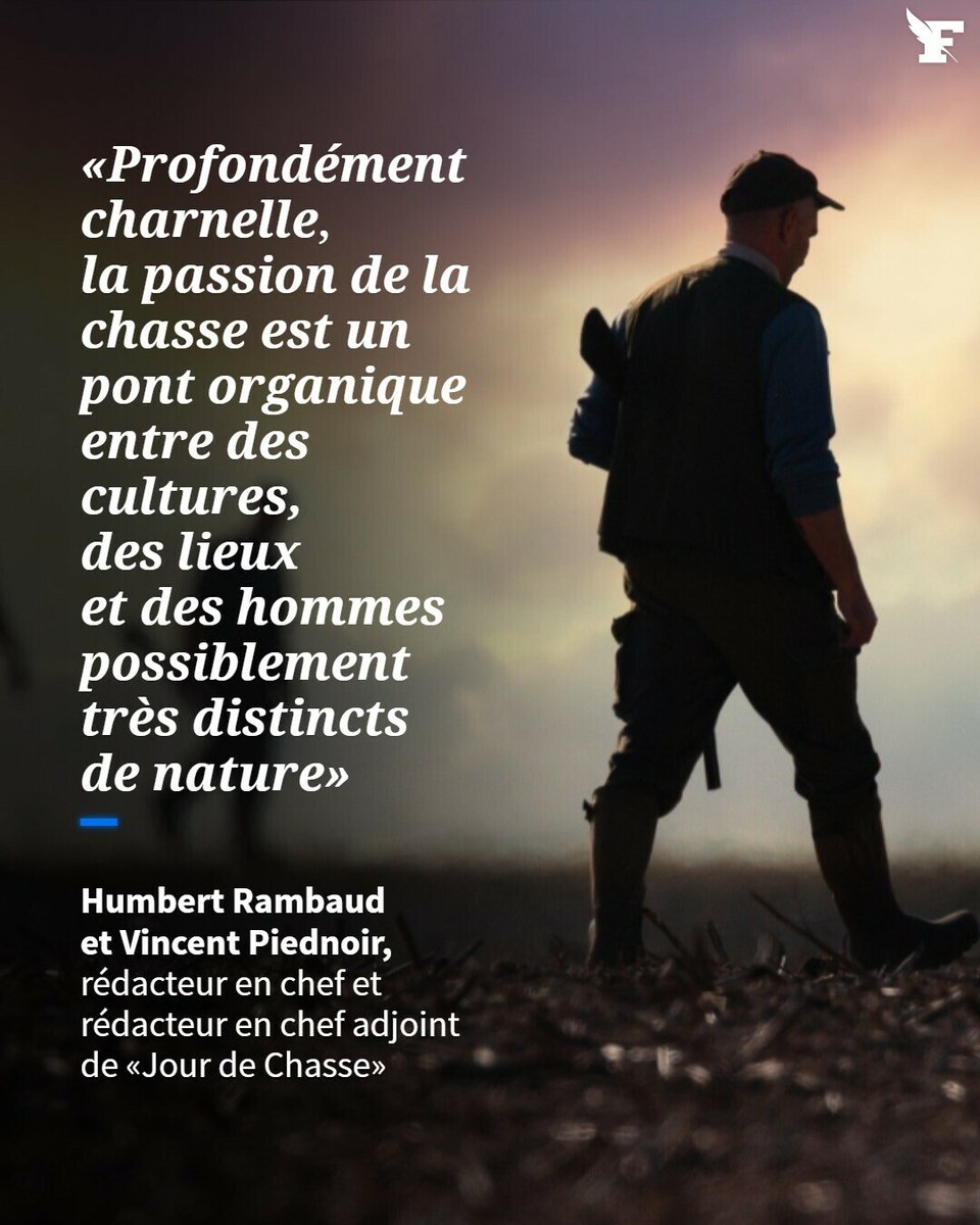 Il est regrettable que la chasse, dont le mois de septembre marque l’ouverture, soit conspuée par ceux qui prônent la tolérance, notent Humbert Rambaud et Vincent Piednoir, les rédacteurs en chef de Jours de chasse. → l.lefigaro.fr/Lf2