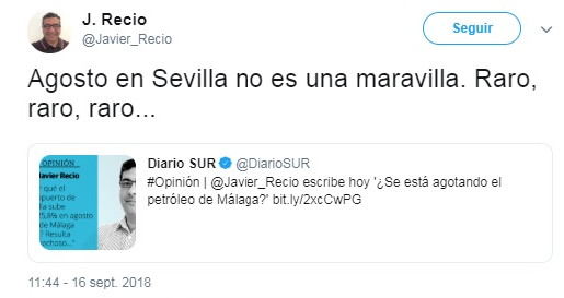SVQCapEcon's tweet photo. Como ha sido conocido, #Sevilla, en 2024, ha tenido el mejor agosto de la historia en cuanto a número de viajeros en su aeropuerto (#Málaga, también).
Esto que ven escribía @Javier_Recio, subdirector del diario SUR, en 2018. https://t.co/BtxZ1lerWS