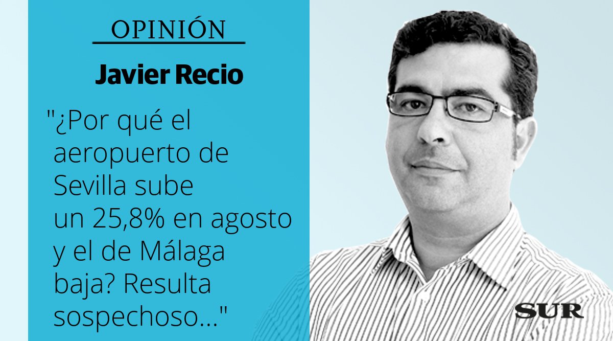 SVQCapEcon's tweet photo. Como ha sido conocido, #Sevilla, en 2024, ha tenido el mejor agosto de la historia en cuanto a número de viajeros en su aeropuerto (#Málaga, también).
Esto que ven escribía @Javier_Recio, subdirector del diario SUR, en 2018. https://t.co/BtxZ1lerWS