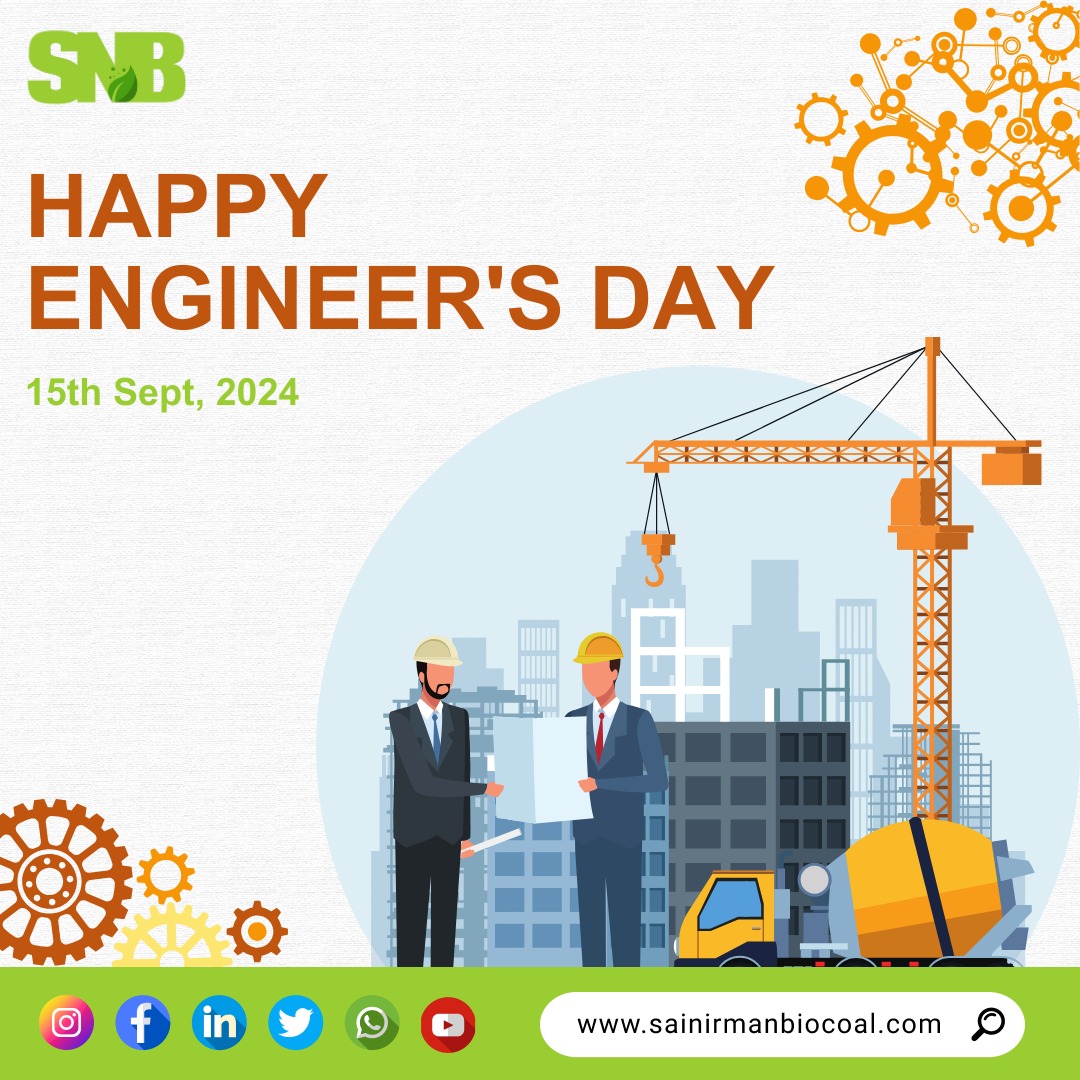 sn_biocoal's tweet photo. Happy Engineers' Day from Sai Nirman Biocoal! ⚙️✨ Celebrating the brilliant minds that design, innovate, and build a sustainable future. Your dedication fuels progress and inspires change. Here's to the engineers who make the world a better place, one solution at a time! https://t.co/6od5BSjI01