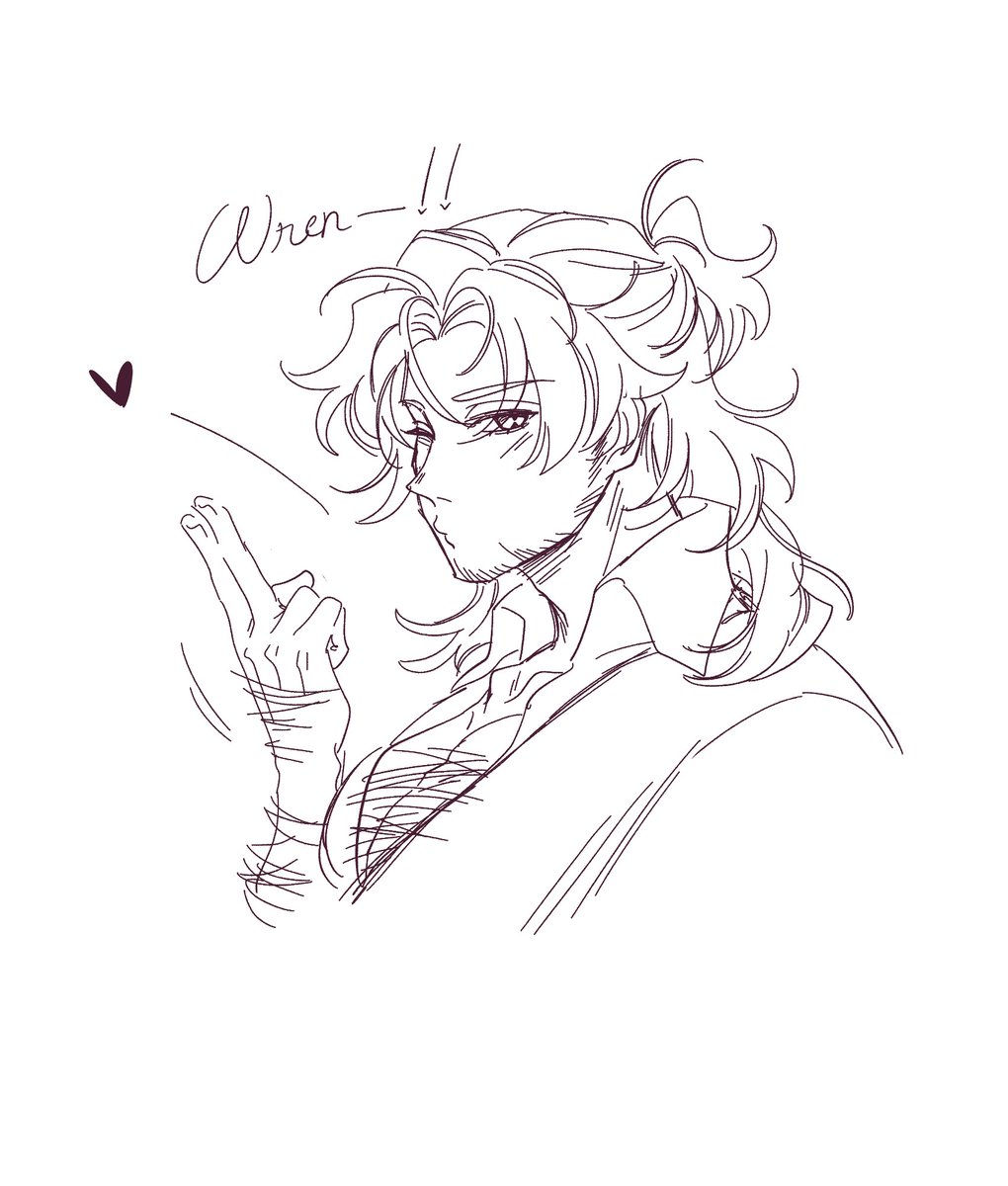 DoLLyaDayo's tweet photo. @DOLLUPDEAD I actually have drawn him before, since I really like his interaction with PC. But I missed some description and thought he was an U30 guy while in game said he looks pretty young with short hair 🥹 I decided to fix his appearance a lil bit! https://t.co/eHGFVP4PcG