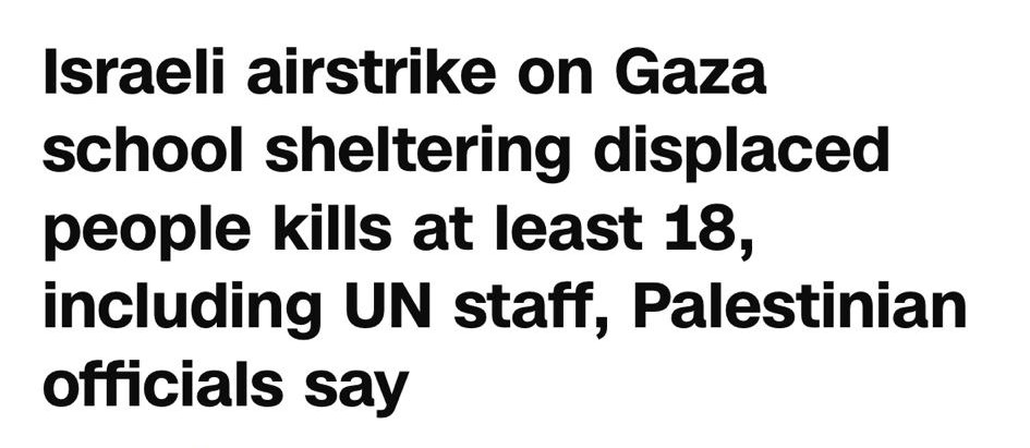 HonestReporting's tweet photo. π΄ Israel carried out a targeted strike against Hamas terrorists inside a school building, not against a school or displaced people.
π΄ The dead included terrorists who also doubled as UN staffers.
But trust @CNN to publish this #HeadlineFail π
https://t.co/FSWkAUd6Nc https://t.co/QaDB9NL2kV