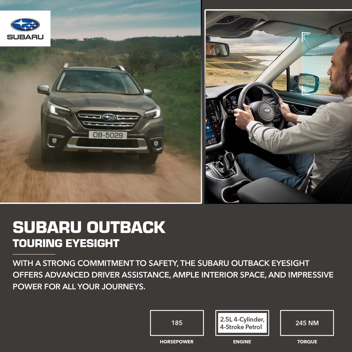 NepalSubaru's tweet photo. Experience safety, space, and power with the Subaru Outback EyeSight—your perfect companion for every road ahead.

#subaru #subarunepal #outback #subaruoutback #outbackeyesight #safety #adventure #driverassist #suv #AWD #safestsuv #powerfunsuvinnepal #suvinnepal #suvnepal https://t.co/B5nk7V5FOz