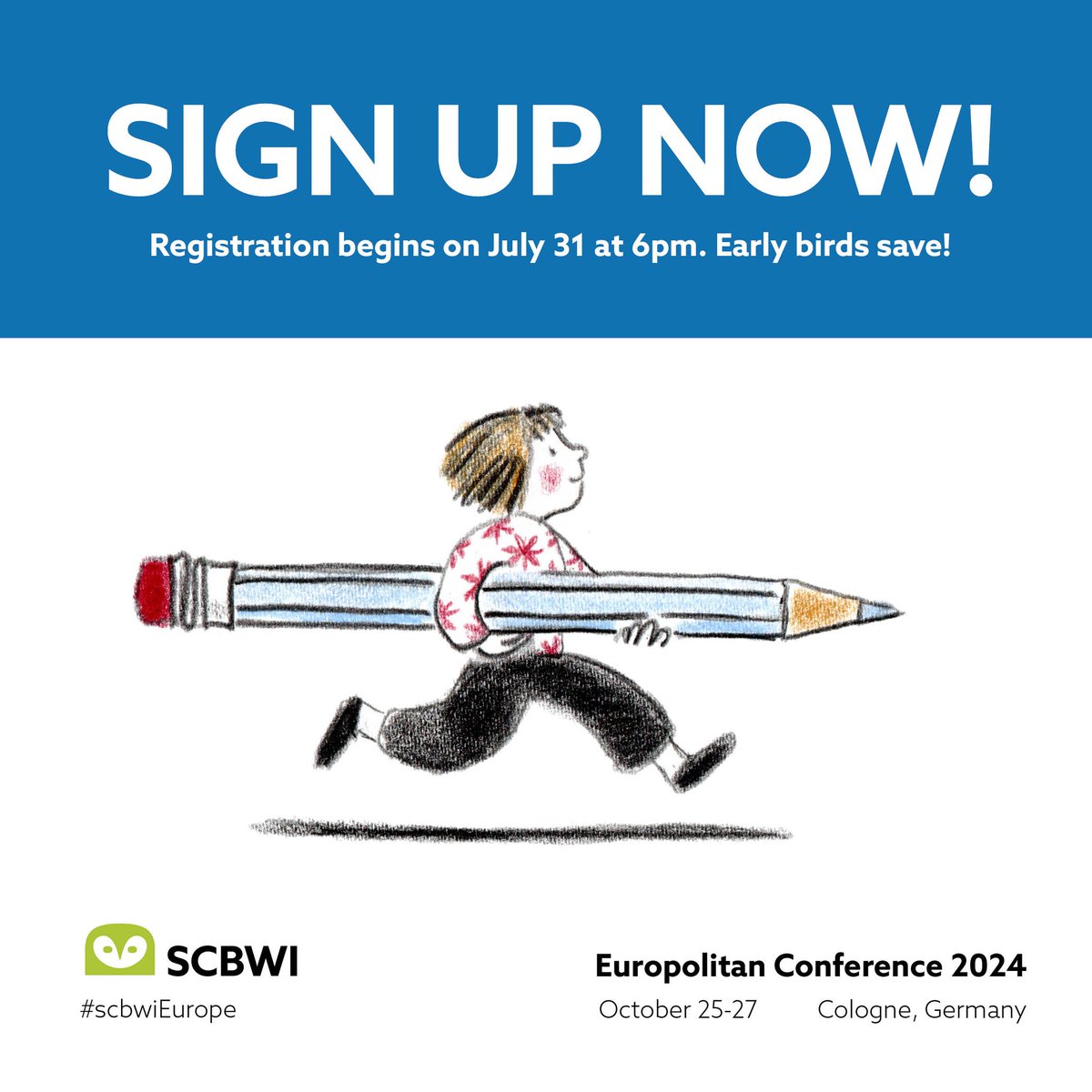 ¡Este año vuelve el congreso #SCBWIeuropolitan!

Si quieres pasar un fin de semana entre grandes profesionales del sector de la literatura infantil y juvenil a nivel internacional, no vas a querer perdértelo

<a href="/SCBWIGermany/">SCBWIGermany+Austria</a>

Tienes toda la info aquí 
scbwi.org/events/2024_eu…