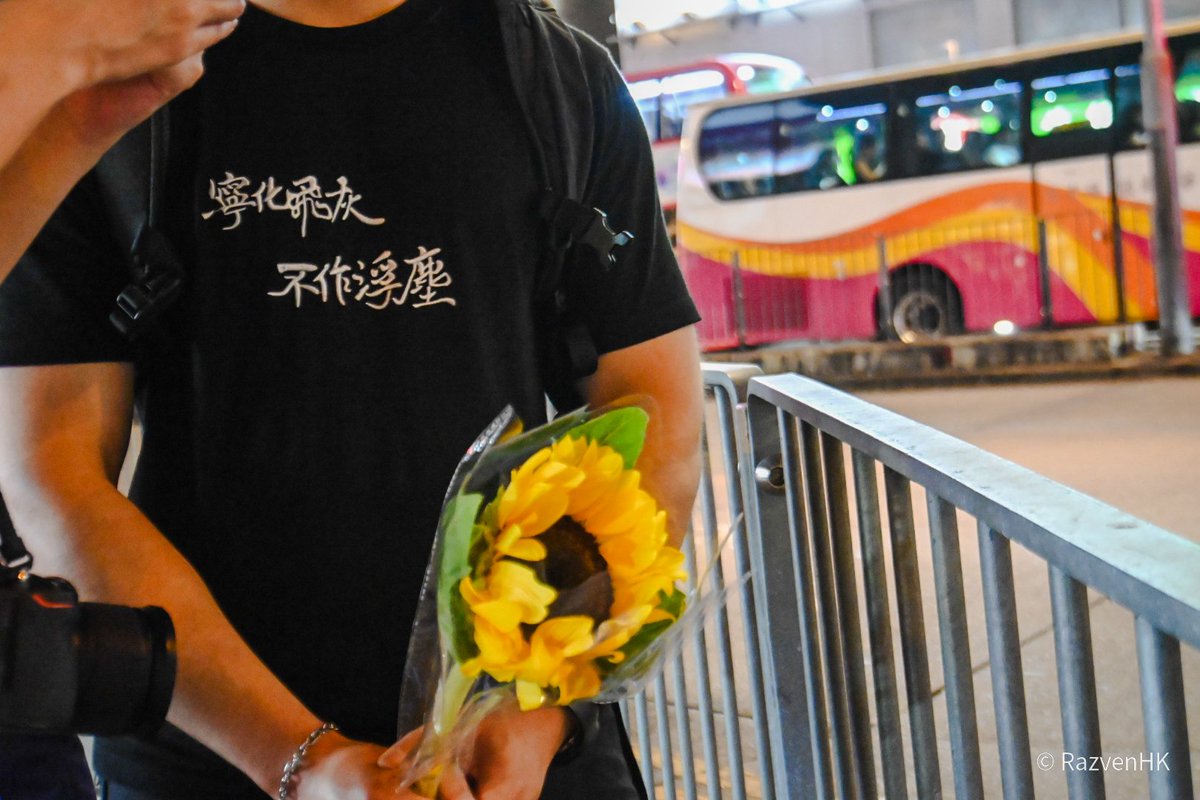 In a casual conversation with this person earlier today, he has revealed that after he was taken into the police station, no formal charges were laid, but the police did refer him to a law regarding "inciting disorderly conduct in public" and had the flower pictured confiscated.