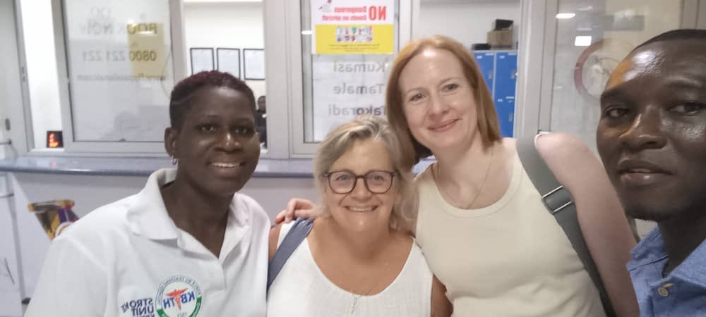Wessex Global Stroke Partnerships (@wgstroke) on Twitter photo 🇬🇧 🇬🇭 UK and Ghana colleagues reunited and on their way to Tamale!
During this visit, we will be
📈 reviewing progress with core skill dissemination
🧠 supporting clinical application
📱 piloting new e-learning modules
Looking forward to a busy week ahead ✈️
<a href="/THETlinks/">Global Health Partnerships (formerly THET)</a> 🇬🇧 🇬🇭 UK and Ghana colleagues reunited and on their way to Tamale!
During this visit, we will be
📈 reviewing progress with core skill dissemination
🧠 supporting clinical application
📱 piloting new e-learning modules
Looking forward to a busy week ahead ✈️
<a href="/THETlinks/">Global Health Partnerships (formerly THET)</a>