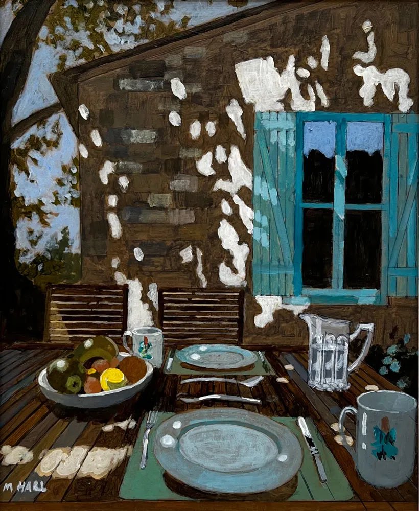 ArtGuideAlex's tweet image. Lunch in the Dappled Light #MikeHall
