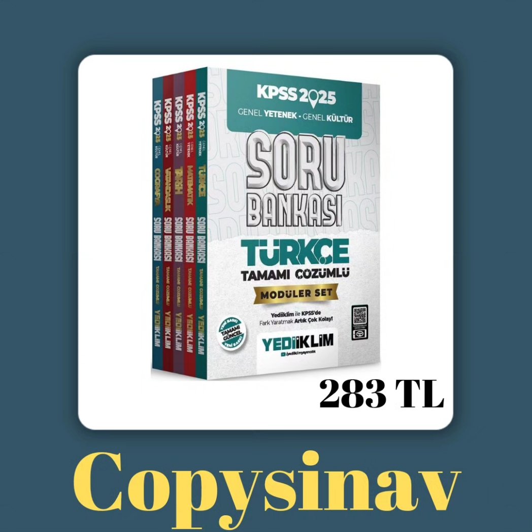 Kamu Personeli Seçme Sınavı'na

Tüm #kpss kaynakalrinizi bizden temin edebilirsiniz

⬇️⬇️⬇️⬇️⬇️

instagram.com/copysinav

#kpss #kpss2024 #kpss2025 #2025kpss #2024kpss #yks2025 #yks #meb #osym #sinav