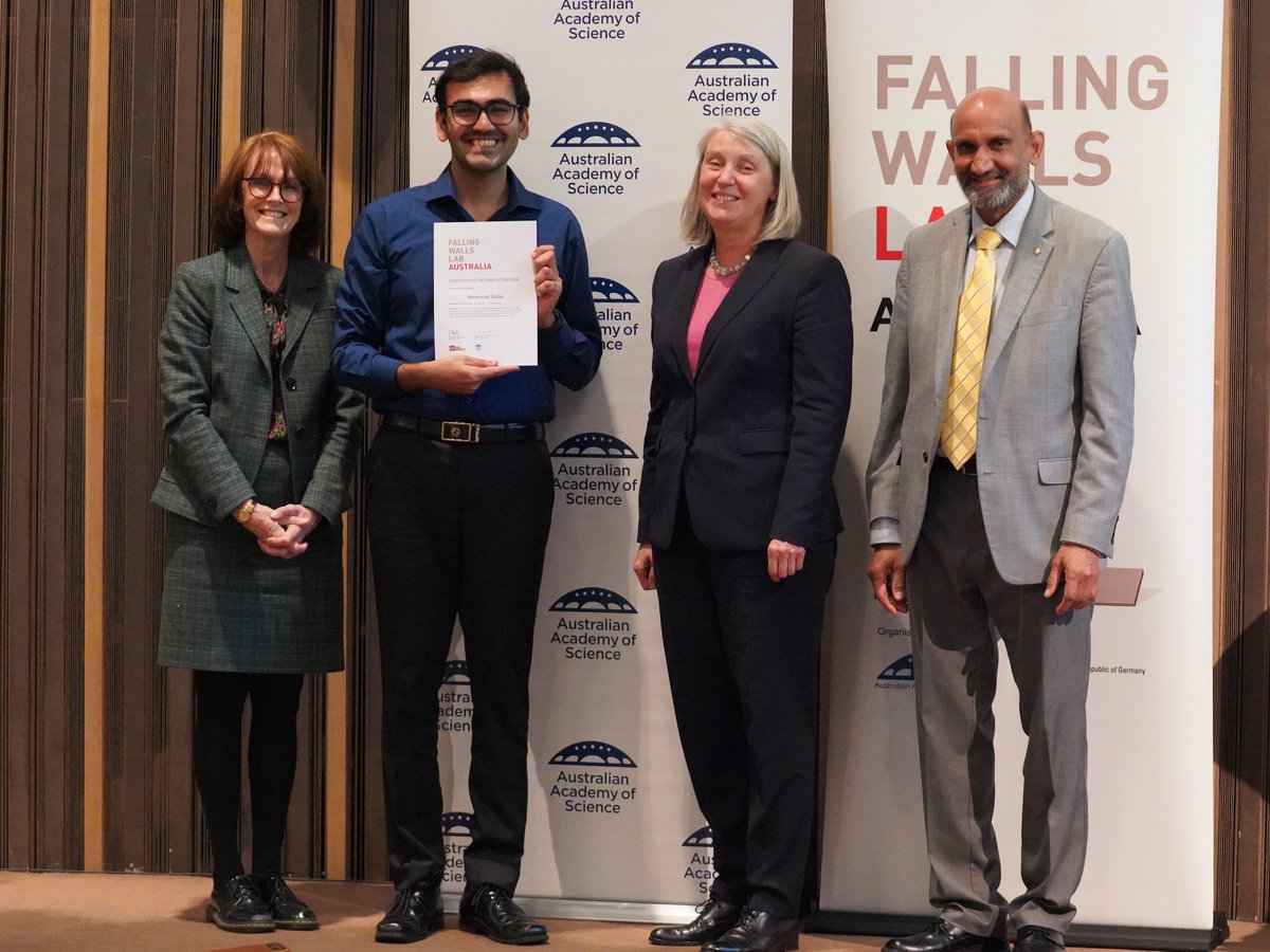 Mehershad Wadia (@mehershadw) on Twitter photo Had a wonderful time presenting research from the <a href="/HilliardLab/">Hilliard Lab</a> at the Falling Walls Lab finale, hosted by the Australian Academy of Science (<a href="/Science_Academy/">Australian Academy of Science</a>)
A big thank you to the eminent jury, led by Dr Cathy Foley (<a href="/ScienceChiefAu/">Australia's Chief Scientist</a>), for their insightful questions & feedback! Had a wonderful time presenting research from the <a href="/HilliardLab/">Hilliard Lab</a> at the Falling Walls Lab finale, hosted by the Australian Academy of Science (<a href="/Science_Academy/">Australian Academy of Science</a>)
A big thank you to the eminent jury, led by Dr Cathy Foley (<a href="/ScienceChiefAu/">Australia's Chief Scientist</a>), for their insightful questions & feedback!