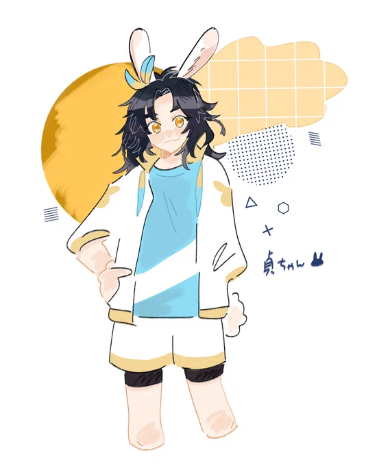 貞ちゃん! #月が綺麗な季節なのでリプきた男士をうさぎにする 