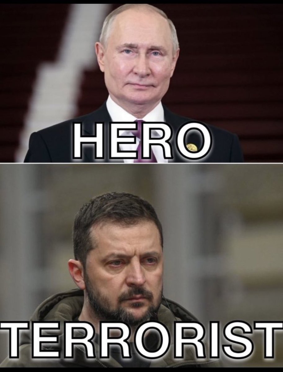 GabeZZOZZ's tweet image. Putin isn’t the bad guy!

Zelensky is!