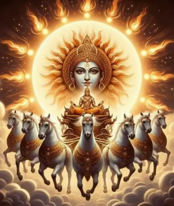 gauresh59's tweet photo. ब्रह्मांड में अनंत प्रकाश के स्वामी सूर्य देव दिव्य दर्शन!
#SunGod #SuryaDev #SolarDeity #SunWorship
#SuryaNamaskar #Helios #RaTheSunGod #SunPower
#DivineSun #GodOfLight https://t.co/qLUH0XgLAg