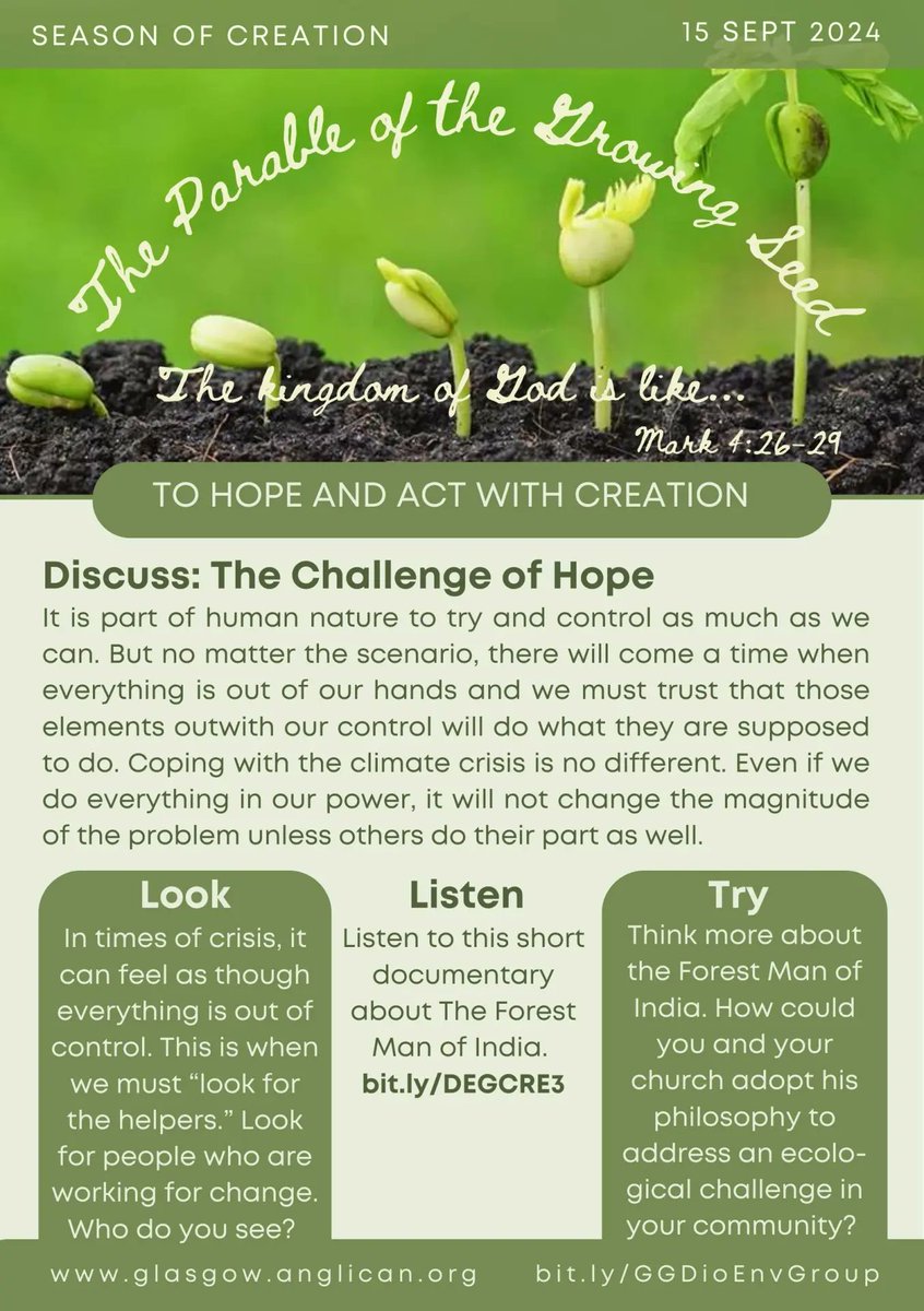 AS_Bearsden's tweet photo. The third sheet for the Season of Creation from the Diocese of Glasgow and Galloway Environmental Group. 

Season of Creation week 3

#seasonofcreation #dioceseofglasgowandgalloway #environment #scottishepiscopalchurch https://t.co/HZ67rRoxpS
