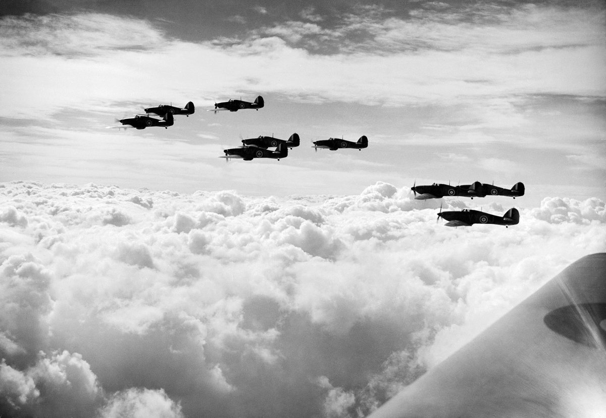 BATTLE OF BRITAIN DAY today. Despite the comparatively small numbers involved, this was a war-turning victory for the Allies. It kept Britain in the fight &amp; forced Hitler to turn east far earlier than he’d planned with disastrous consequences. <a href="/WeHaveWaysPod/">WW2 Pod: We Have Ways of Making You Talk</a> <a href="/almurray/">Al Murray 🇺🇦</a> <a href="/RAFBBMF/">RAF BBMF</a>