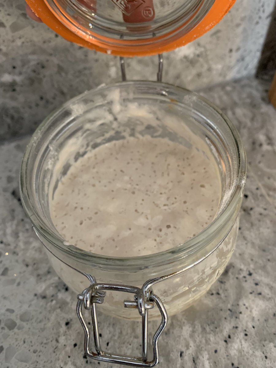 Raluca82949106's tweet image. Is this sourdough started ok to use? It’s the 4th day of feeding but looks weird to me! #bread #sourdough #breadmakers