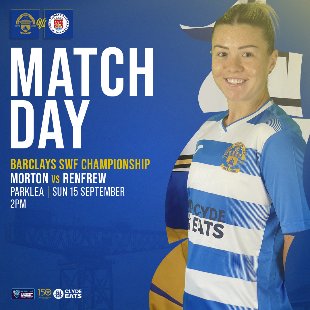 🔵⚪ MATCHDAY
🆚 <a href="/RenfrewLadiesFC/">RenfrewLadiesFC</a> 
🏆 <a href="/SWFChampionship/">Barclays Scottish Women's Championship</a> 
🏟️ Parklea
⏰ 2PM