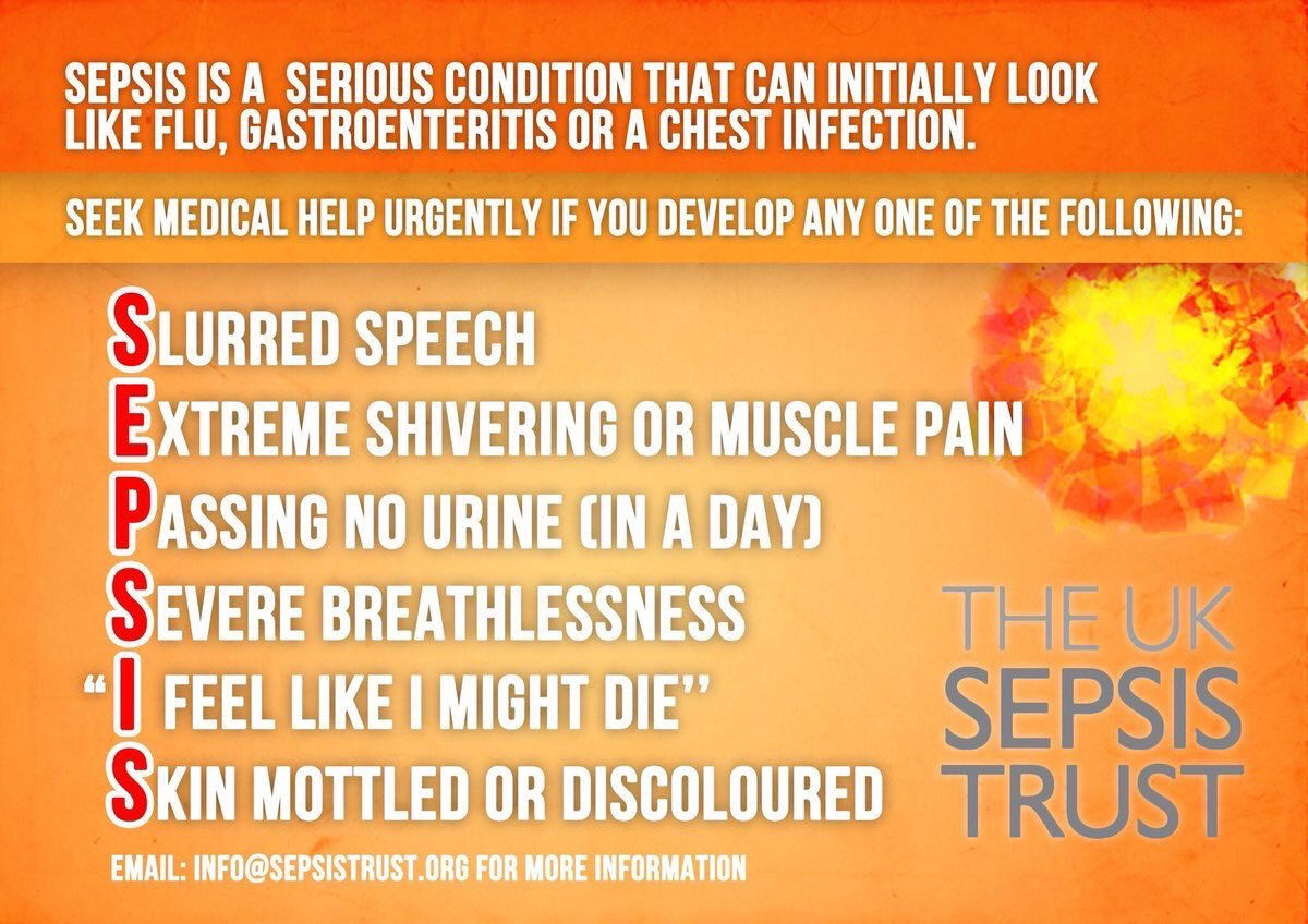 #DoYouKnow how to spot the signs of #sepsis? 

Knowing what they are, could save a life. ❤️‍🩹

If you suspect someone has sepsis call 9️⃣9️⃣9️⃣.