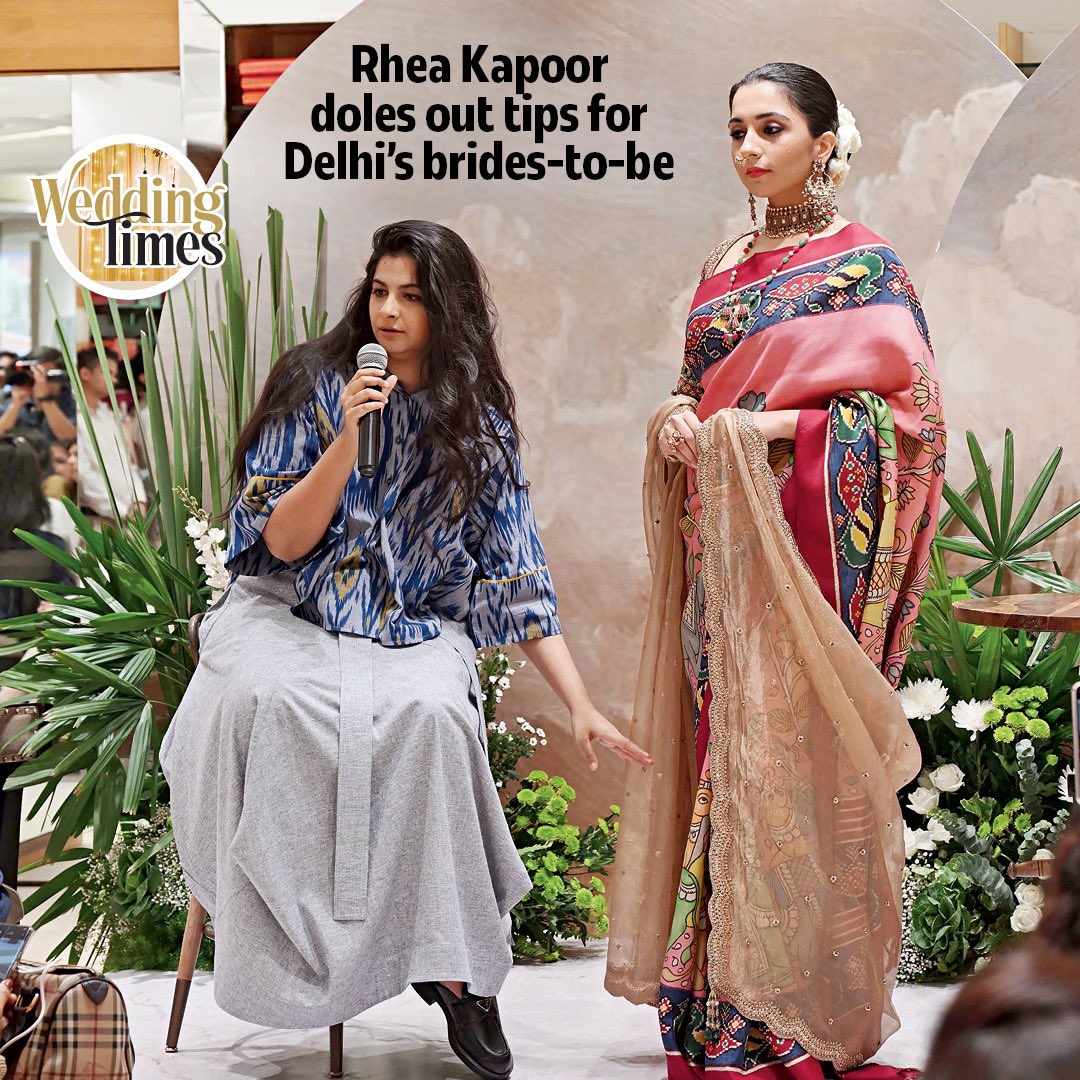 DelhiTimesTweet's tweet photo. Go timeless for wedding and choose things that are going to be cool forever✨

Ahead of the wedding season, brides-to-be in the capital were treated to a styling masterclass at a leading store with celebrity stylist and film producer @RheaKapoor

Read: https://t.co/3GwHdTfPLW https://t.co/MQPpjhSbtl