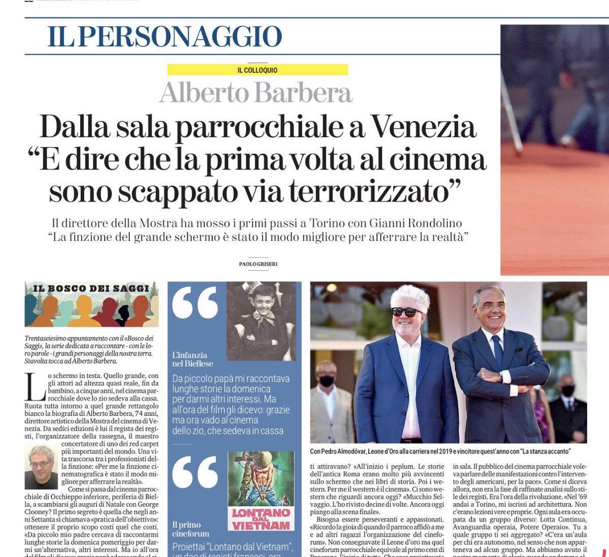 Mucchio Selvaggio, il Vietnam, il cinema, le donne. Quel gran figo di Alberto Barbera raccontato da <a href="/paologriseri/">paolo griseri</a> su <a href="/LaStampa/">La Stampa</a> 😍