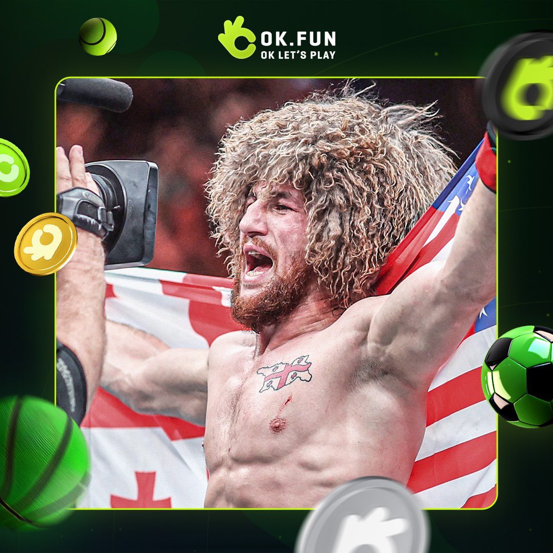 OKfun_official's tweet photo. 🏆 Merab Dvalishvili is the UFC bantamweight champion! 🇬🇪🇺🇸
👉 Place your bets at https://t.co/Yfm1SpE2J5
👉Join our community: https://t.co/NVi8FKTW9f
#Okletsplay #FunVibesOnly #CryptoGames
🥳Customer Service:
🚀Telegram: https://t.co/6Z2TfuawZP
📱WhatsApp: https://t.co/5cgDACqTfN