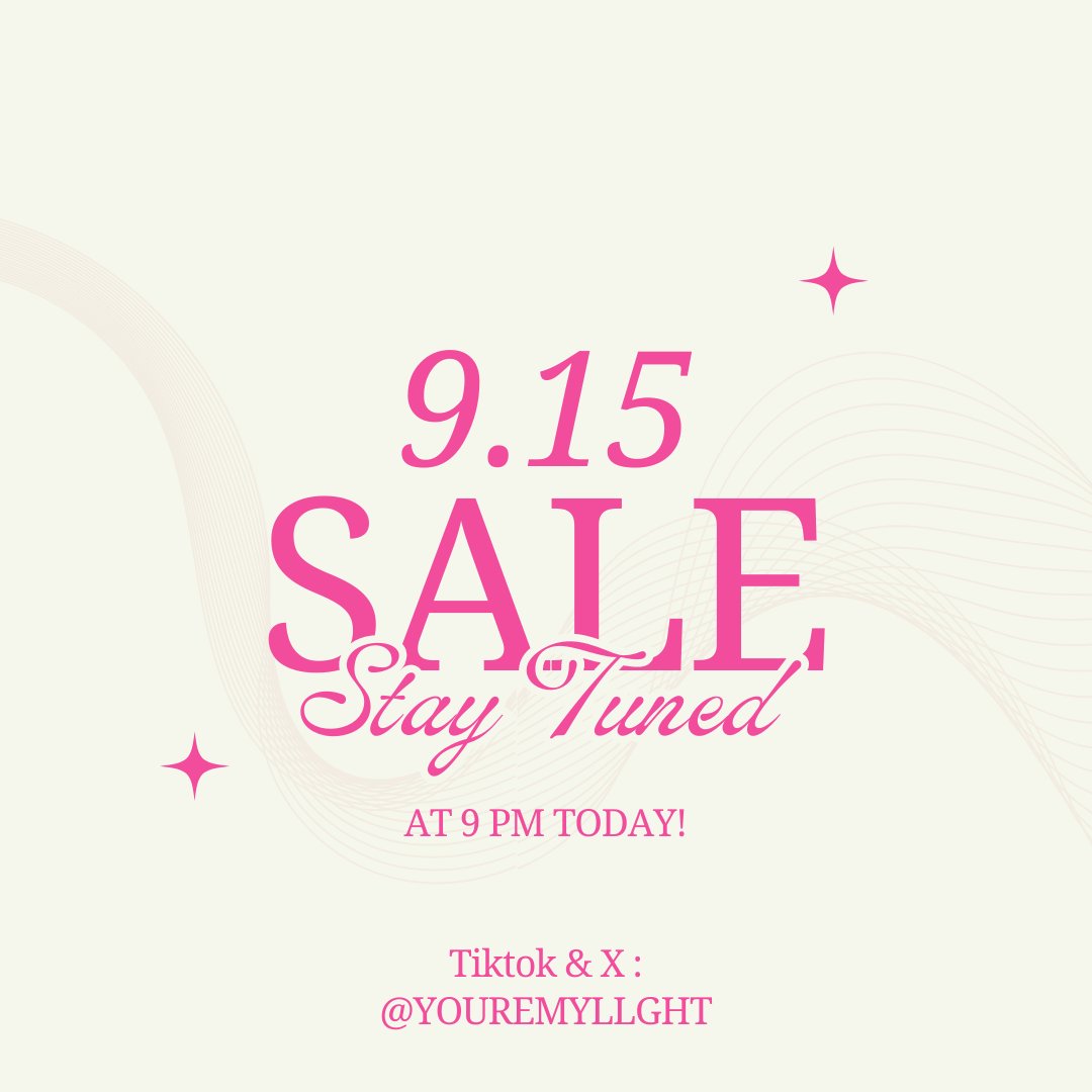 ✨9.15 Sale Later ✨

Starts at 9 Pesos + FREE claims!

✅RT and like to JOIN! 

See you later 9 PM! 🥰