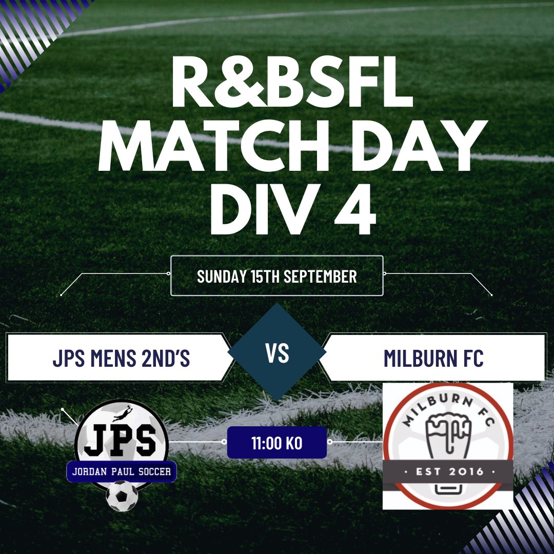 JPSFC_Adults's tweet photo. 🔵⚫️ Men’s Fixtures ⚫️🔵
👥 1st Team
🏆 League Game
🆚 Clayton Athletic
🏟️ Clayton Playing Fields
🗓️ Sunday 15th September
⚽️ 11:00 KO
🔵⚫️
👥 2nd Team
🏆 League Game
🆚 Milburn FC
🏟️ Derby High School
🗓️ Sunday 15th September
⚽️ 11:00 KO
#JPSFC #JPSfootballclub #mensfootball https://t.co/x5BsNB3B8C