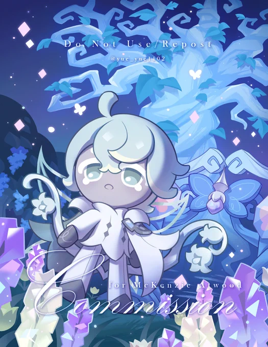 At this point I felt like I'm a Cookie artist  Thank you so much  for the opportunity! Really love how Silverbell Cookie and the environment turn out here, the blues and purples are so ethereal  