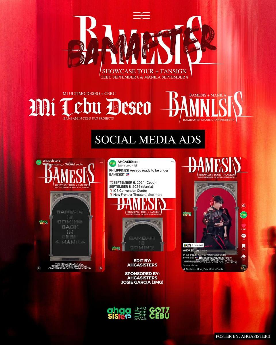 TeamBamBamSpace's tweet photo. BAMAFTER: 🇵🇭 After Event Report Thread:

[Social Media Ads]

#BamBaminManila #BamBaminCebu
#BamBam #뱀뱀 @BamBam1A 
#BAMESISSHOWCASEINMNL 
#BAMESISFANSIGNCEBU https://t.co/3TIFSBZmxp