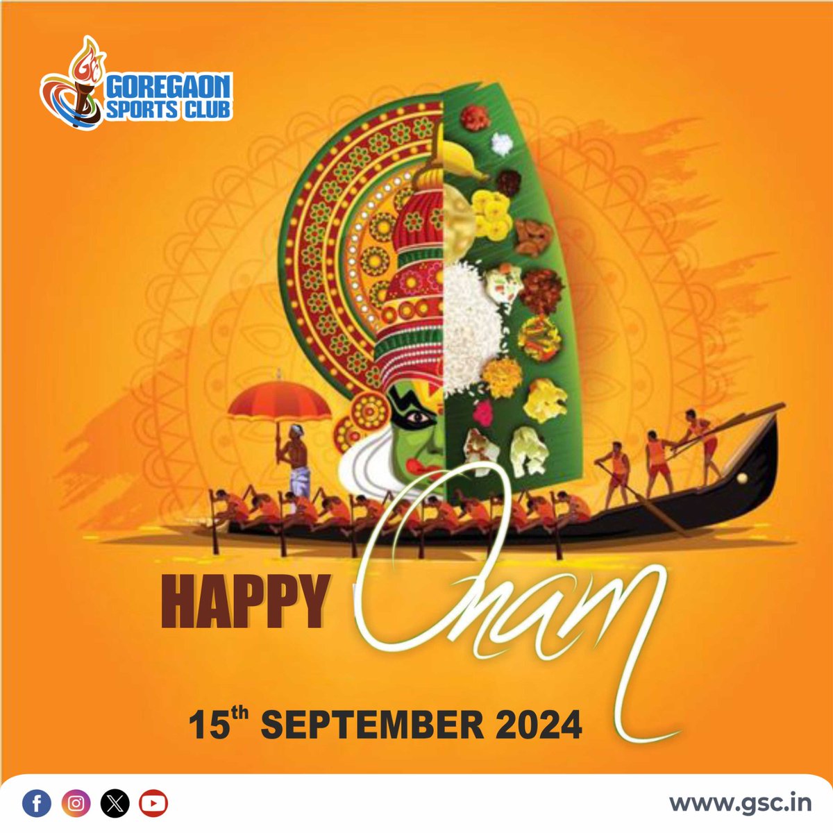 May the colors and joy of Onam bring prosperity and happiness to you and your loved ones. Wishing you a wonderful festival ahead! #GSC #Wishes #HappyOnam #OnamVibes