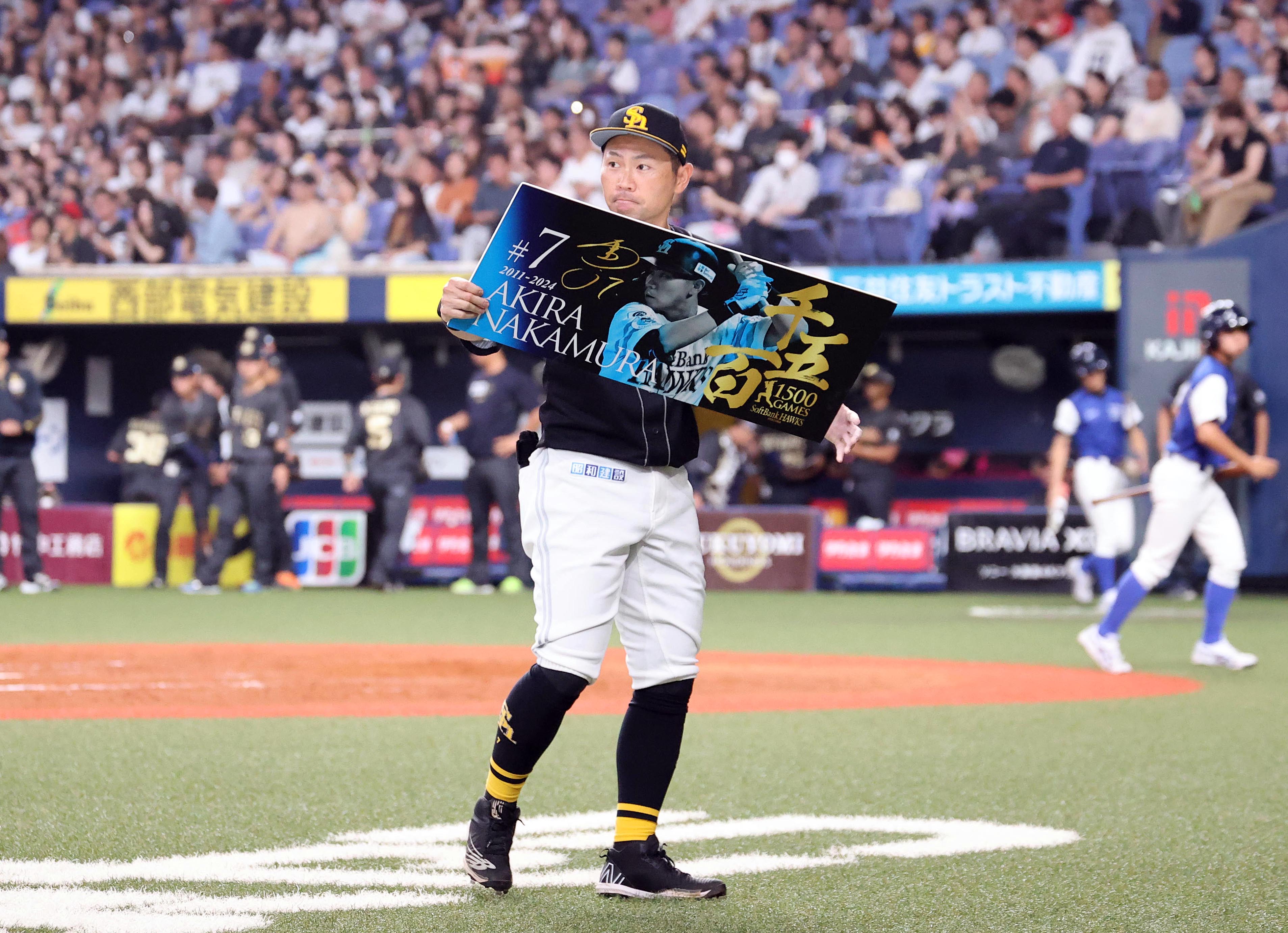 ソフトバンクホークス 中村晃 直筆サインカード 3枚セット
