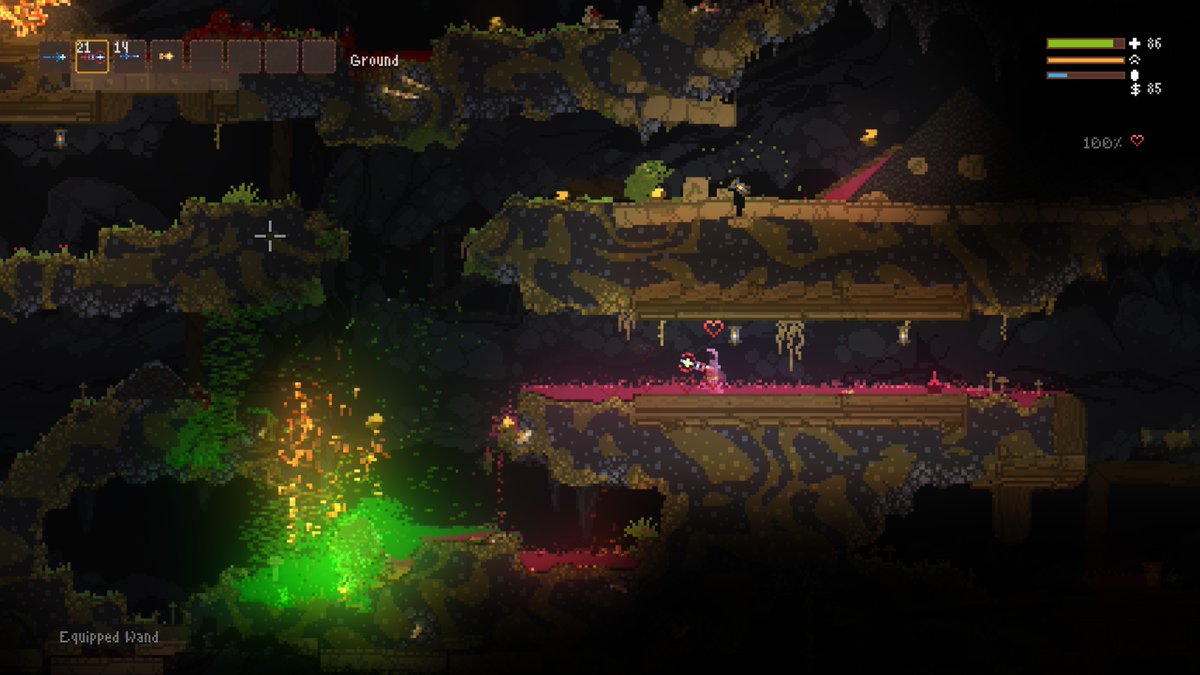 finaldefect's tweet image. art direction > graphics
Noita, Nuclear Throne, Slay the Spire, Valheim.
Regarding Noita, the way you build spells through chainable functions is what I'm planning to add for some of the guns through configurable mods (much more to share on that later!).