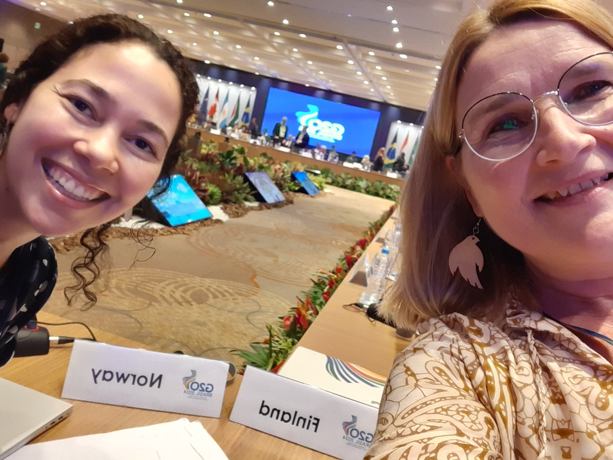 lindblom_annika's tweet photo. Great opportunity for Finland to contribute to the #G20 high-level principles on bioeconomy. Thanking Brazil for your participatory approach, diplomacy &amp; generous hosting in Rio de Janeiro. #sustainablebioeconomy #circulareconomy @Ulkoministerio @yministerio https://t.co/HhCCKDnQsH