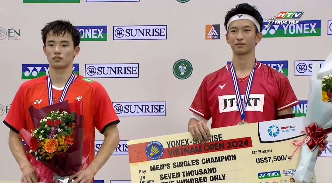 Badminton Talk (@badmintontalk) on Twitter photo #VietnamOpen2024  - Men's Singles
🥇Shogo Ogawa (JPN)
🥈Wang Zhengxing (CHN)
Congratulations to both players! #VietnamOpen2024  - Men's Singles
🥇Shogo Ogawa (JPN)
🥈Wang Zhengxing (CHN)
Congratulations to both players!