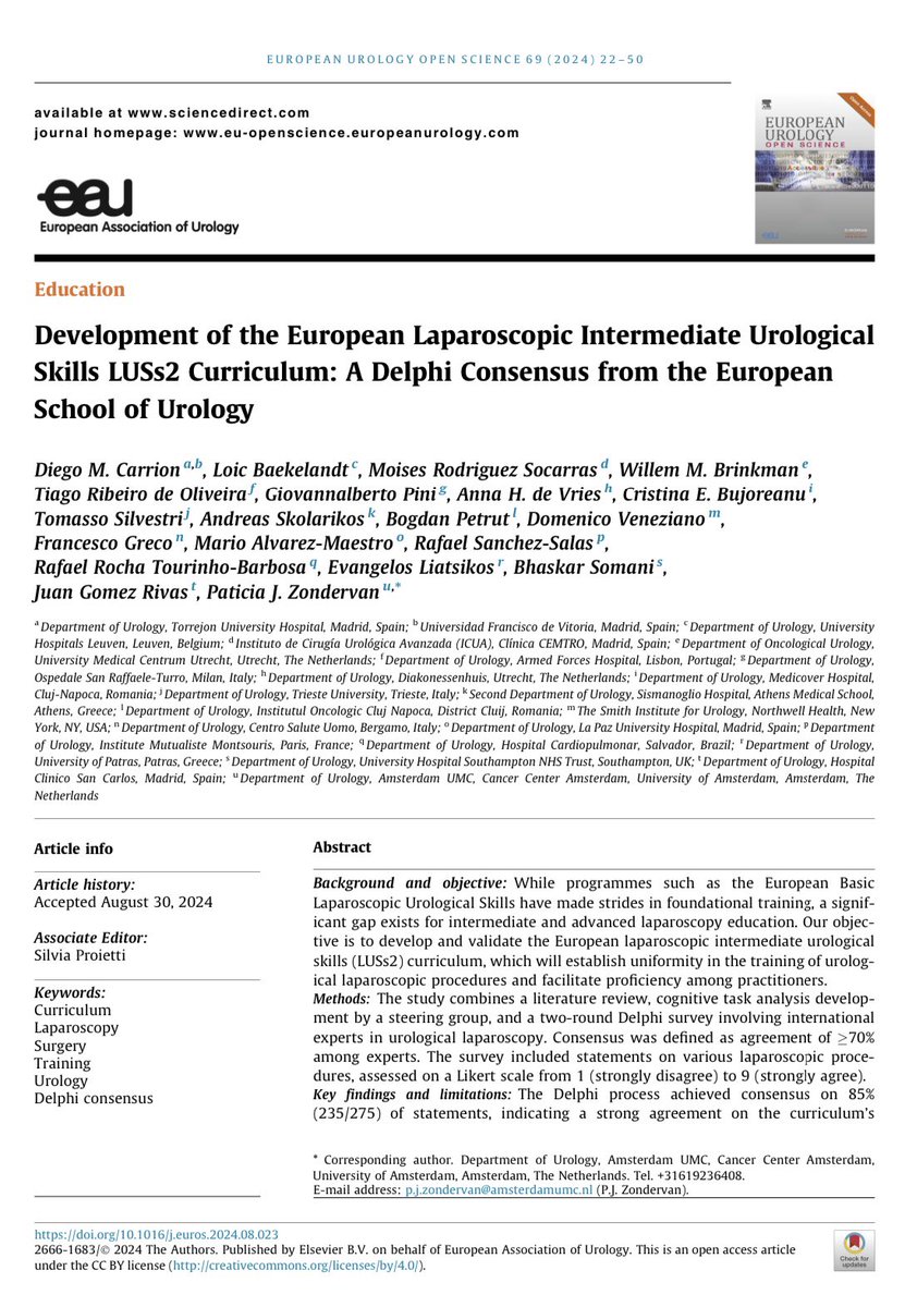 Juan Gómez Rivas (@jgomezrivas) on Twitter photo Progress in urological surgery training! Our <a href="/UrowebESU/">European School of Urology (EAU ESU)</a> <a href="/Uroweb/">European Association of Urology (EAU)</a> European LUSs2 curriculum fills the gap for intermediate & advanced laparoscopy education 😷. Backed by international expert consensus, it sets a new standard for key procedures like renal hilum dissection, vessel Progress in urological surgery training! Our <a href="/UrowebESU/">European School of Urology (EAU ESU)</a> <a href="/Uroweb/">European Association of Urology (EAU)</a> European LUSs2 curriculum fills the gap for intermediate & advanced laparoscopy education 😷. Backed by international expert consensus, it sets a new standard for key procedures like renal hilum dissection, vessel