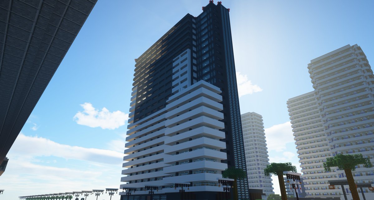 GoziraYonekura's tweet photo. 直近の建築物。 巨大な展示場 高層マンション2棟 中華街を作りました。(中華街はまだ広がる予定)
#Minecraft #minecraft建築コミュ #米倉市 #CASCU_Minecraft #マイクラ #マイクラ建築 https://t.co/MrqvVSKcyX