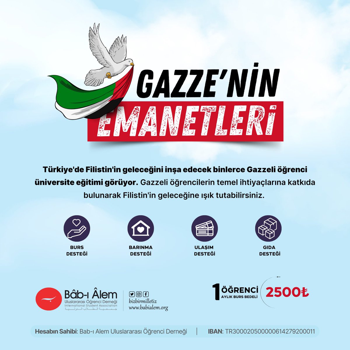 Gazze'nin Emanetlerine Sahip Çık!
Gazze yaz 3073'e gönder. ( 50 ₺)