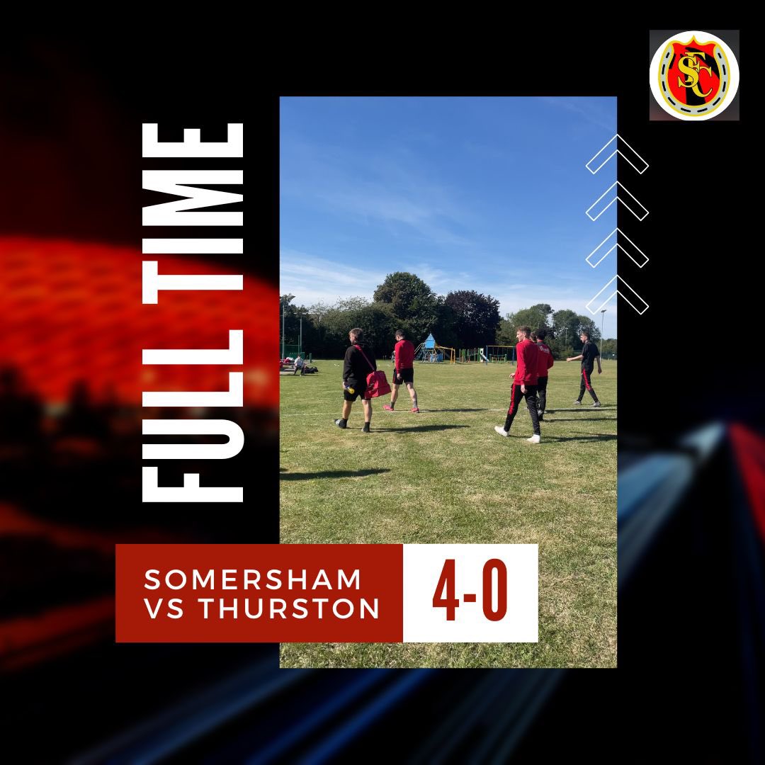Somersham FC (@somershamfc1) on Twitter photo 4-0 win at home to <a href="/ThurstonFC/">Thurston FC</a>
A dominant display. 10 men for most the second half actually seemed to benefit us with more attention and focus on shape needed.
Fortunate to have our reserves goalie, Baz, in the squad too who was safe and assured.
MOTM: Lewis Smy ⚽️⚽️ superb. 4-0 win at home to <a href="/ThurstonFC/">Thurston FC</a>
A dominant display. 10 men for most the second half actually seemed to benefit us with more attention and focus on shape needed.
Fortunate to have our reserves goalie, Baz, in the squad too who was safe and assured.
MOTM: Lewis Smy ⚽️⚽️ superb.