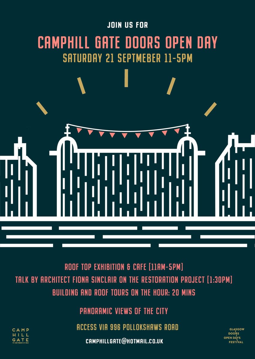 My residents are delighted to welcome people back for <a href="/Glasgowdodf/">GlasgowDoorsOpenDays</a> next Saturday.  Please come visit and see our rooftop.  
facebook.com/camphillgatete…… 

#Southside #Glasgow #GlasgowDoorsOpenDay #DoorsOpenDay
