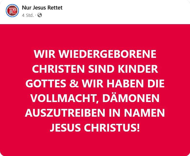 Religion ist vollkommen normal und überhaupt nicht gestört.
