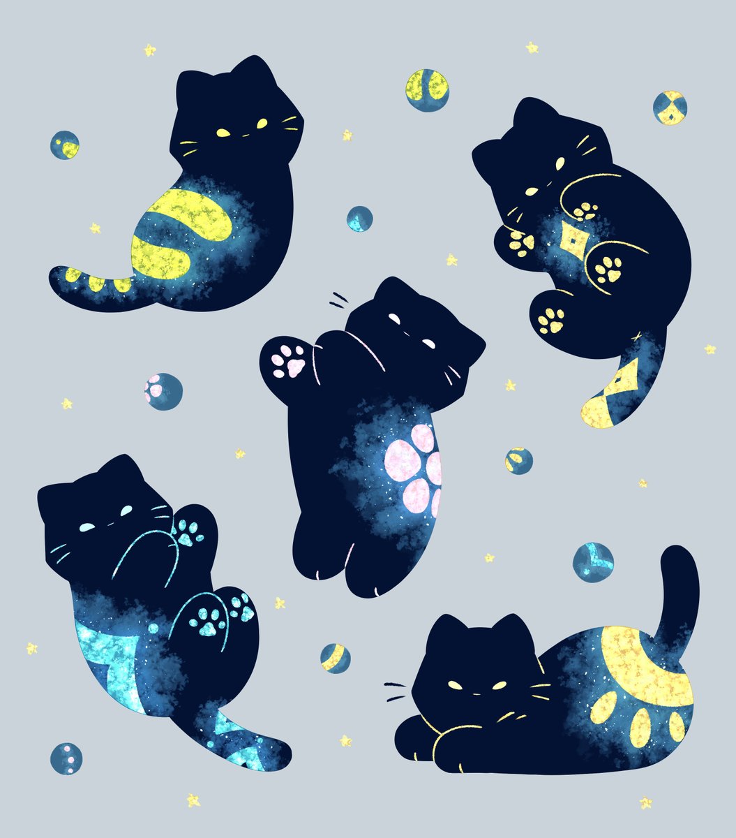 キラキラ✨✨

#猫　#イラスト