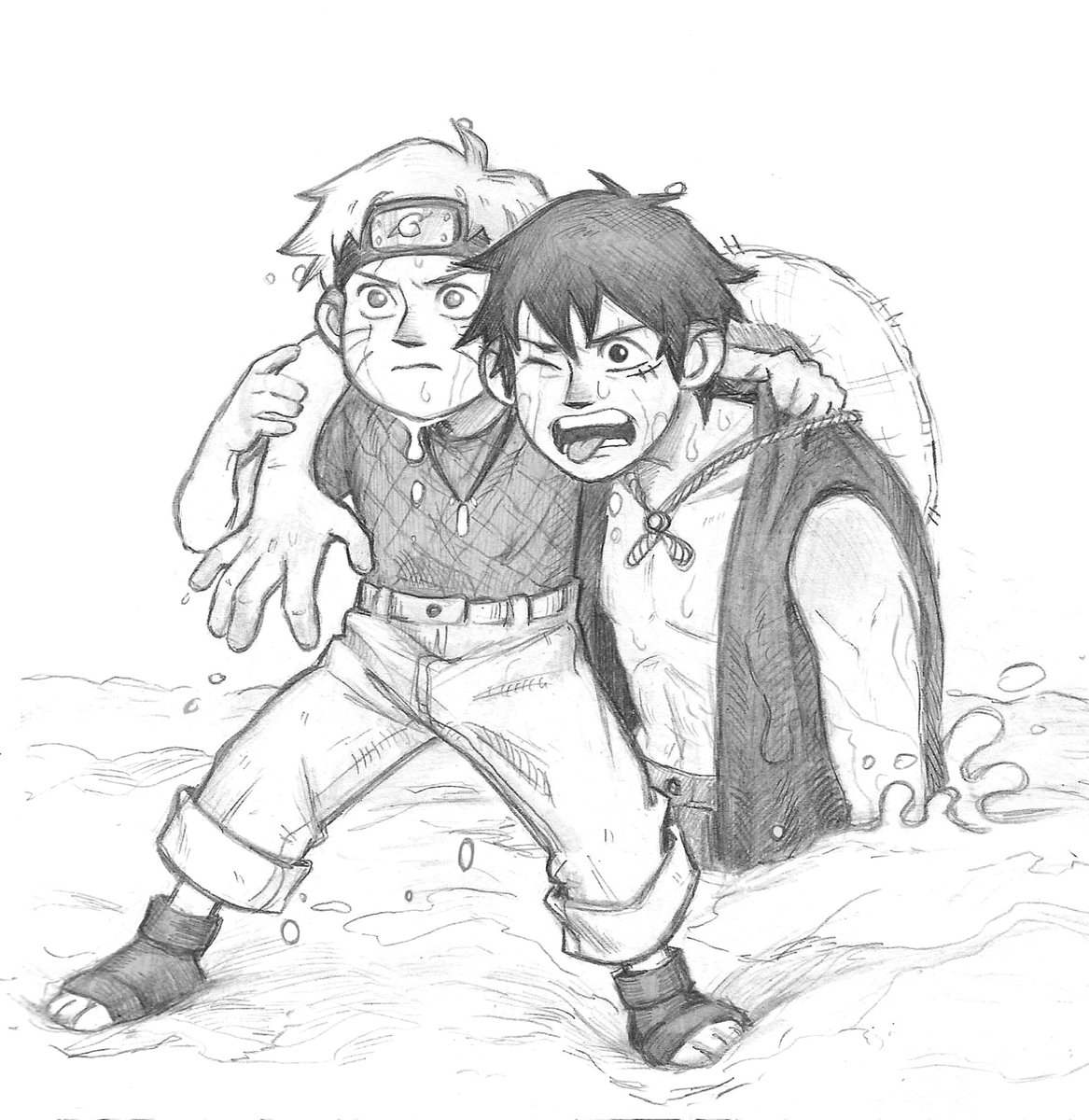 HowAmI27's tweet photo. I can't get enough of this crossover σ(≧ε≦σ) ♡

Picture topics:
☆ useful in the world of one piece ninja ability - standing on water
☆ legendary excerpt with Raizo
☆ Naruto and little Sabo have the same seiyuu
#NARUTO #ONEPIECE https://t.co/EMSzhwpxDk
