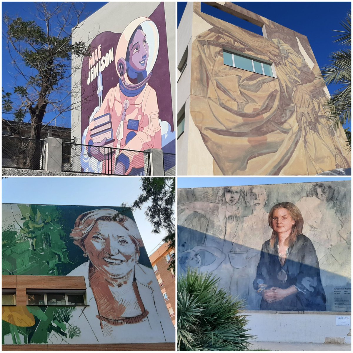 Pedalejant amb #donesdeciència. Ruta 1 (7 km 🚲): Mae Jemison (Galletamaria), Hipatia de Alejandría (Milu Correch), Anna Lluch (Dafne Tree y Ana Langeheldt) &amp; Pilar Mateo (Alba Fabre) <a href="/UPV/">Universitat Politècnica de València</a> <a href="/VLCInnovation/">València Innovation Capital</a> <a href="/luiszurano/">Luis Zurano</a>