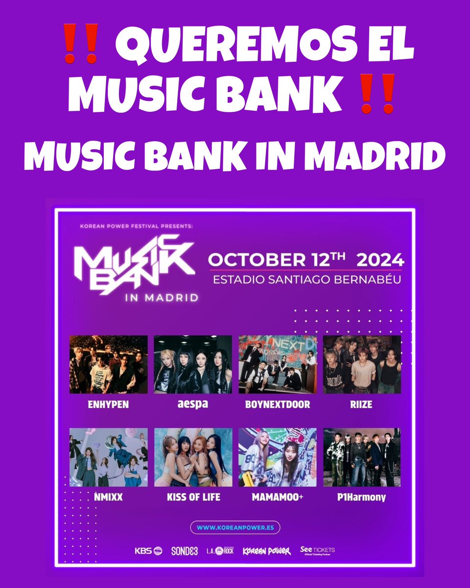 kepx1er_'s tweet photo. Cancelar un evento a menos de un mes de su realización, con todo pagado (tanto organizadora como asistentes), siendo día festivo y acabando el concierto a las 23:00 es una irresponsabilidad por parte del estadio.

#MUSICBANK  #MUSICBANKINMADRID 
#WEWANTMUSICBANK #SIALMUSICBANK https://t.co/5eo4J2pohM
