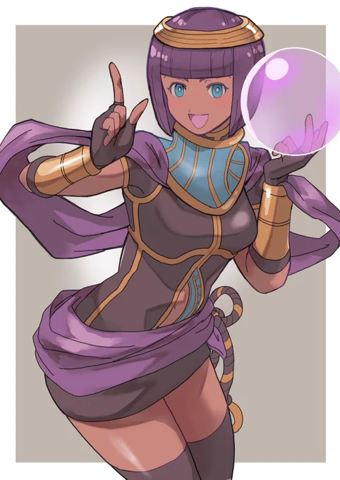 #褐色肌はいいぜ本日はストリートファイターシリーズのメナトさんを描いたのすw#格ゲーキャラ描こうぜ 
